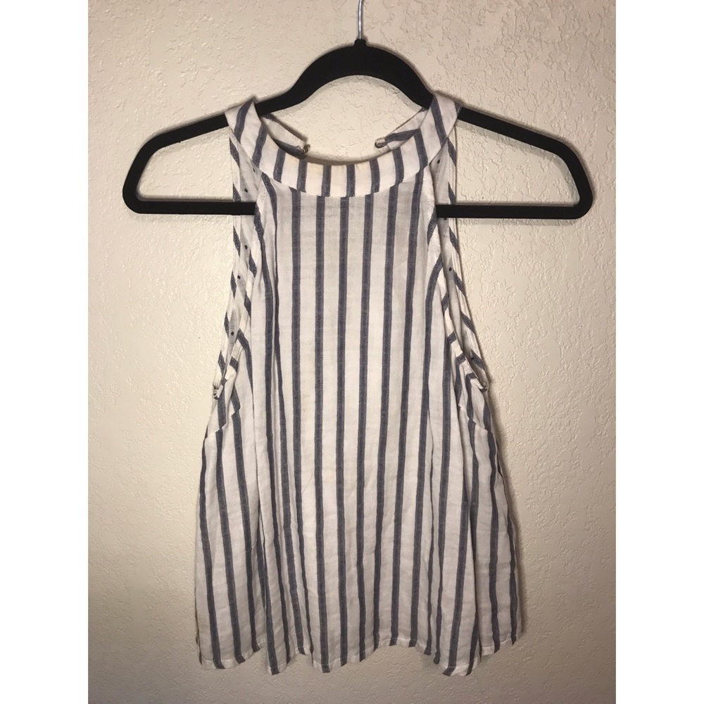 White And Grey Blouse